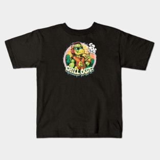 Oceanic Rhythms: The Hip-Hop Turtle Edition Kids T-Shirt